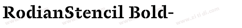 RodianStencil Bold字体转换